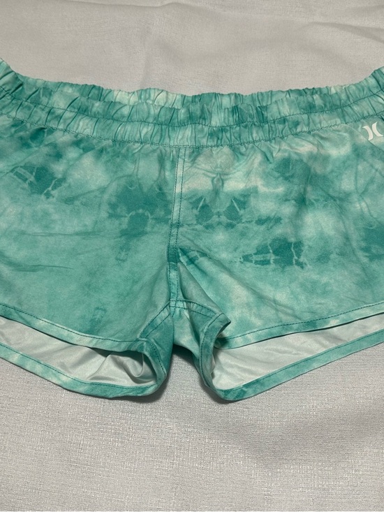 Hurley Pants - Hurley Teal Tie-Dye Athletic Shorts for Women